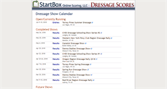 Desktop Screenshot of dressage.startboxscoring.com